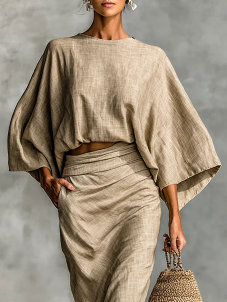 M&H | 2-Piece Set with Batwing Sleeves