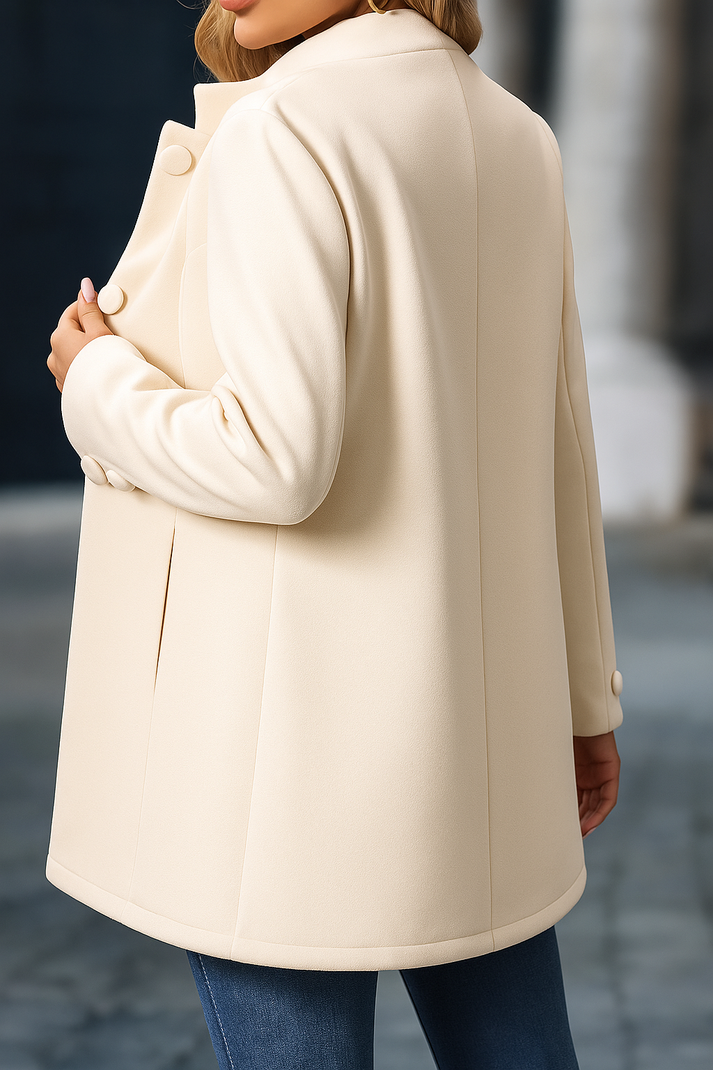 Elmont | High-Collar Button-Front Coat