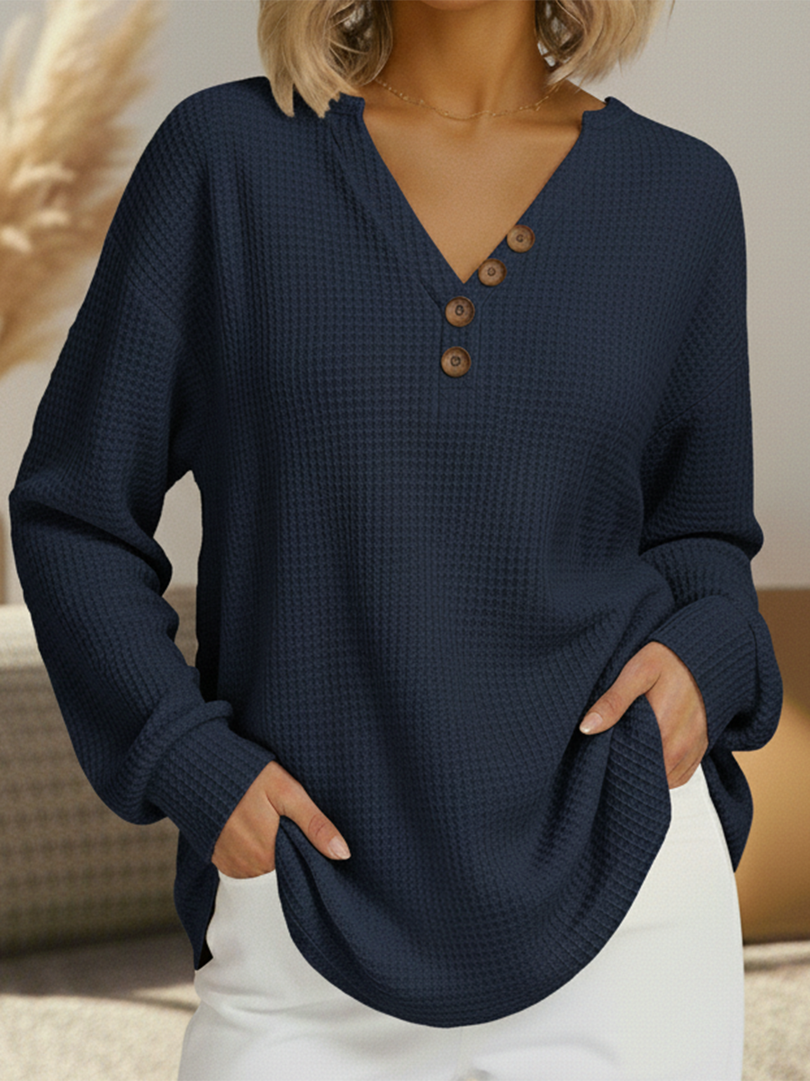 Elmont | Double-Layer Waffle Knit Sweater