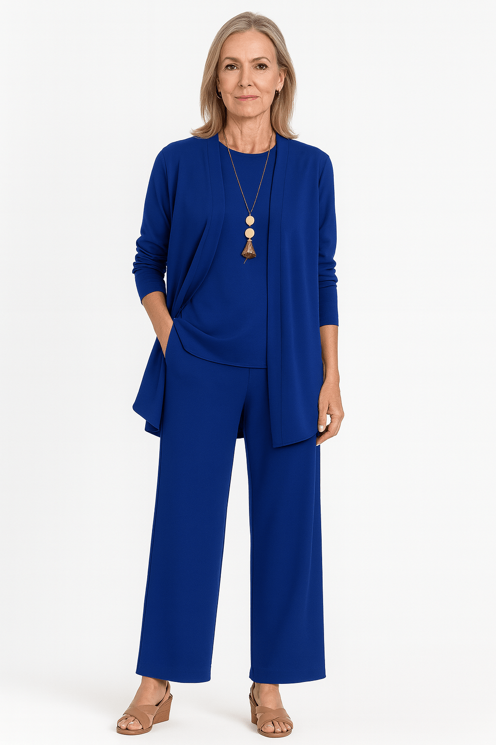 M&H | Three-Piece Set Wide-Leg Trousers