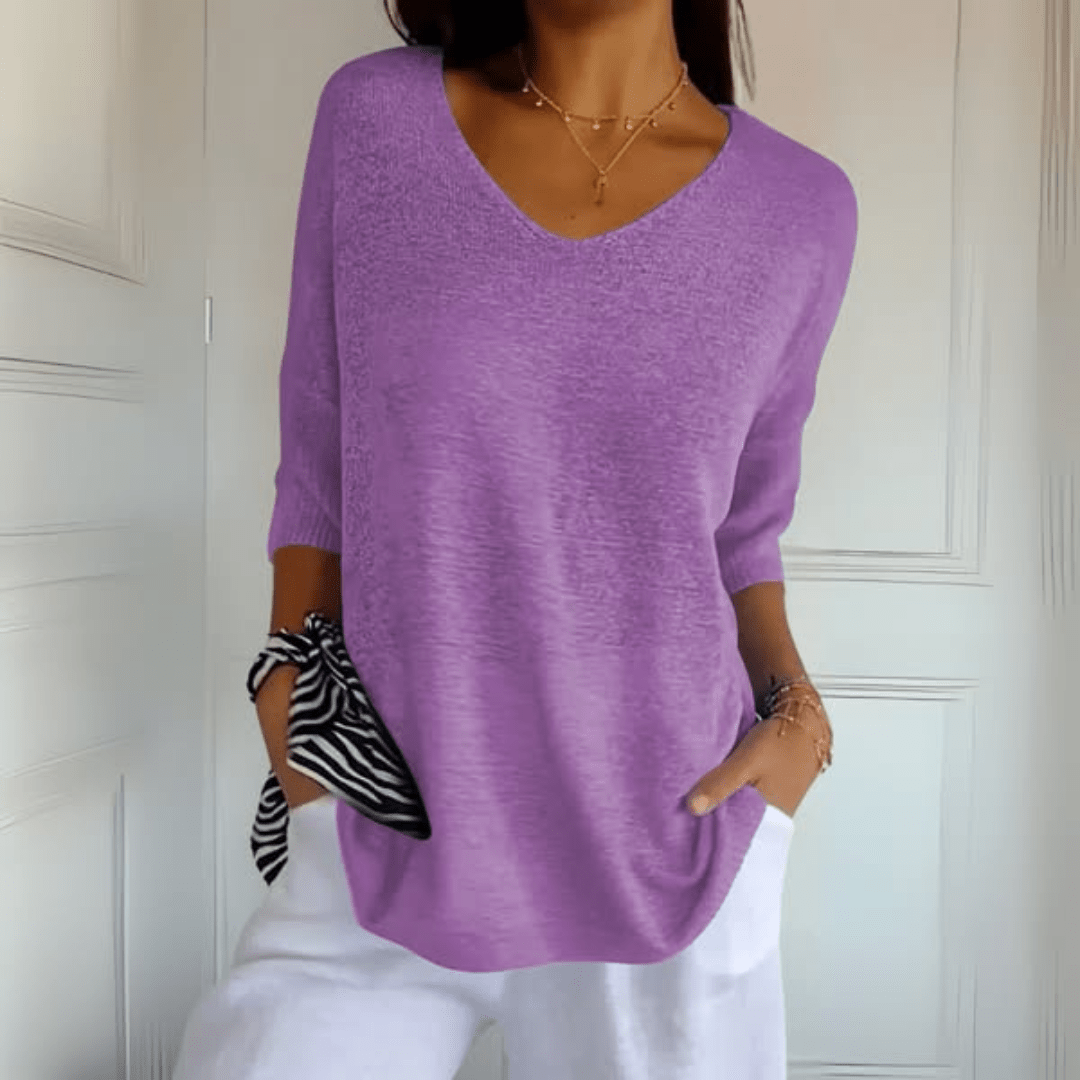 Evelyn | V-Neck Relaxed-Fit Sweater