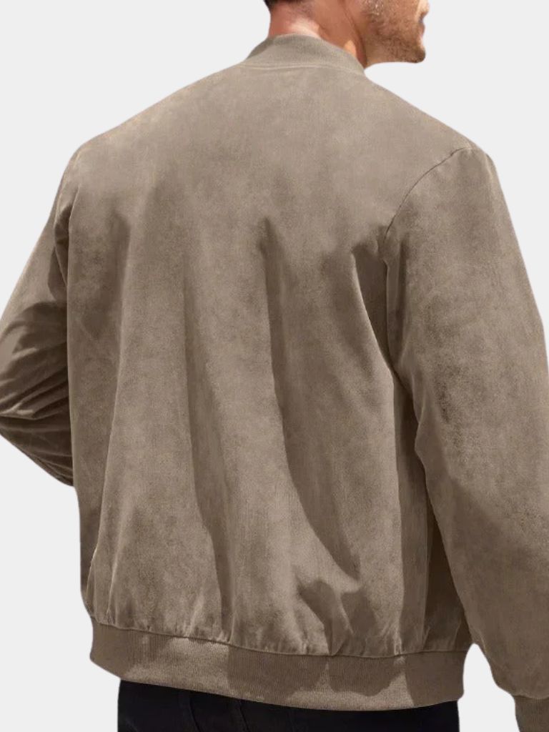 Elmont | Suede Bomber Jacket