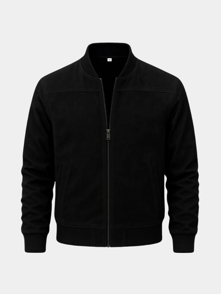 Elmont | Suede Bomber Jacket