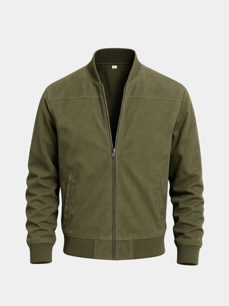 Elmont | Suede Bomber Jacket