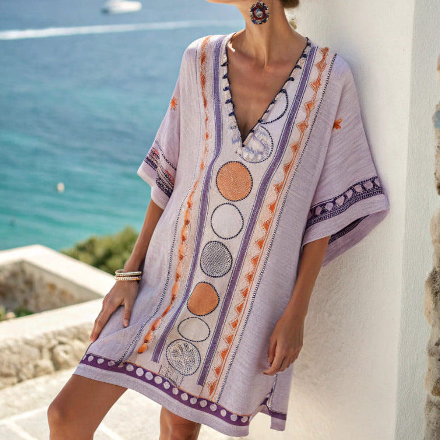 M&H | Tunic Dress with Striped Pockets
