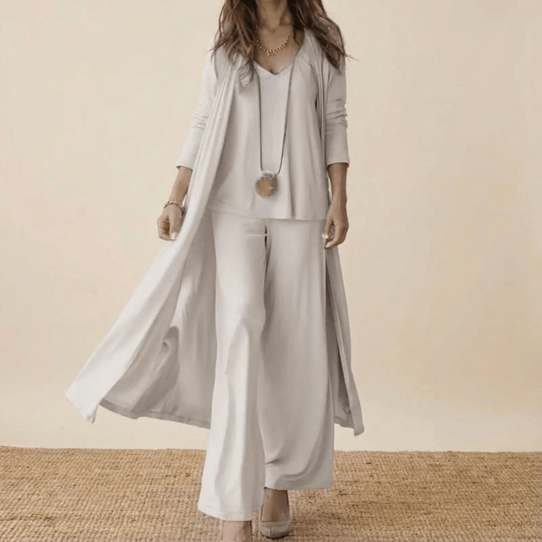 M&H | 3-Piece Set with Wide-Leg Pants