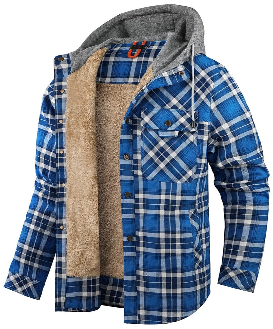 Elmont | Hooded Sherpa-Lined Flannel Jacket