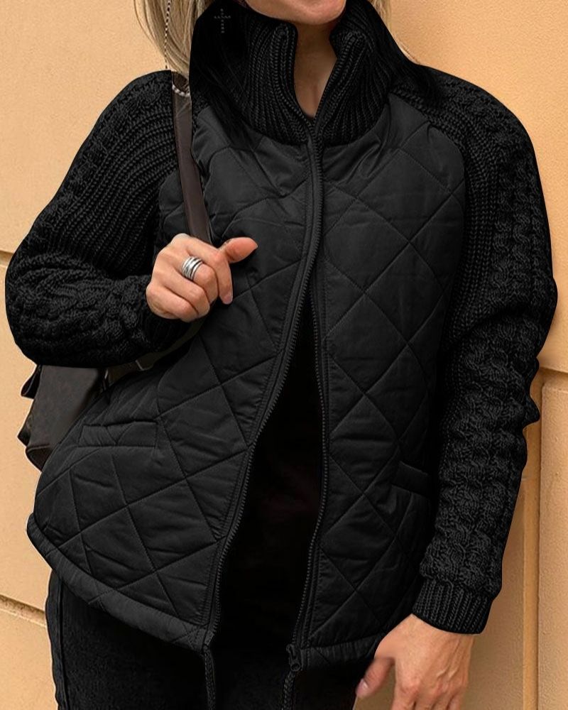 Elmont | Fleece Jacket with Knit Sleeves