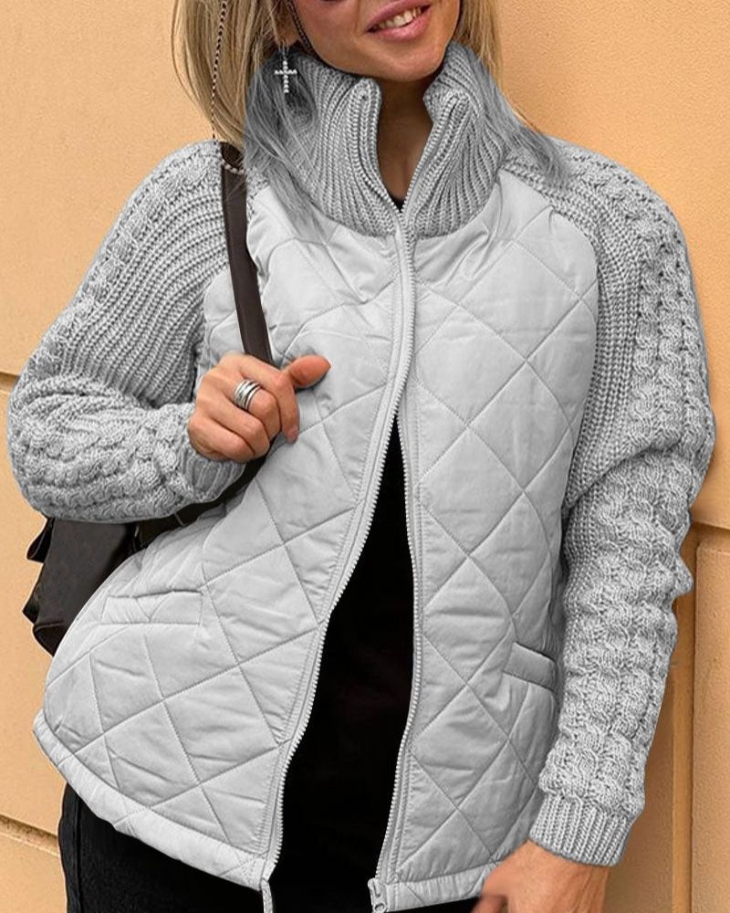 Elmont | Fleece Jacket with Knit Sleeves