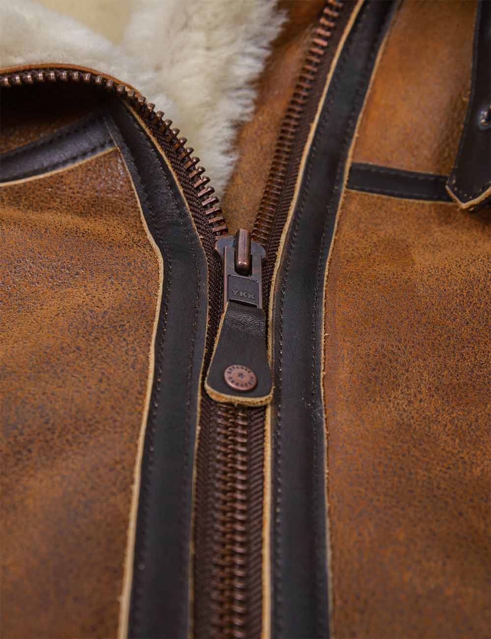 Elmont | PU Leather Bomber Jacket with Faux Fur Hood