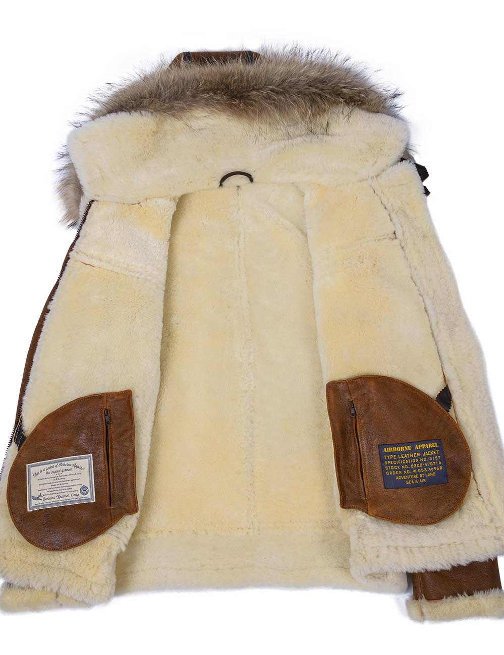 Elmont | PU Leather Bomber Jacket with Faux Fur Hood