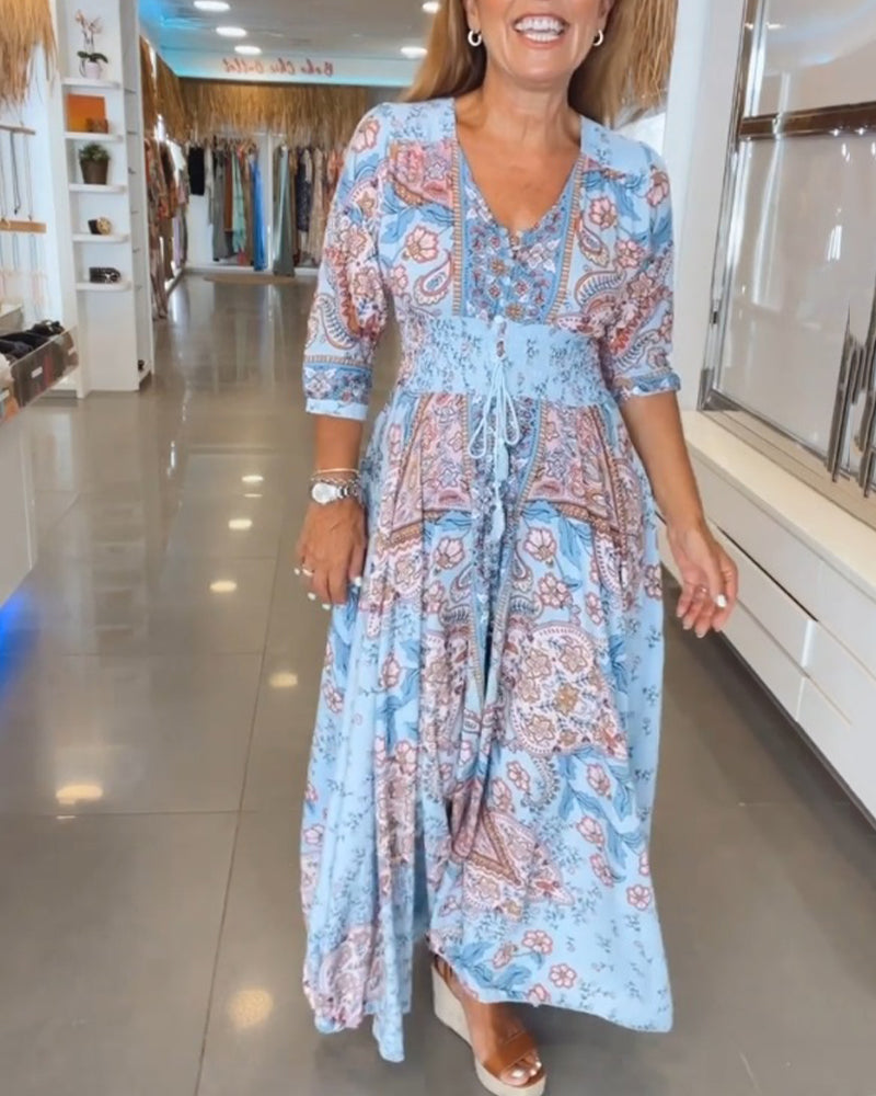 M&H | Smocked Waist Maxi Dress