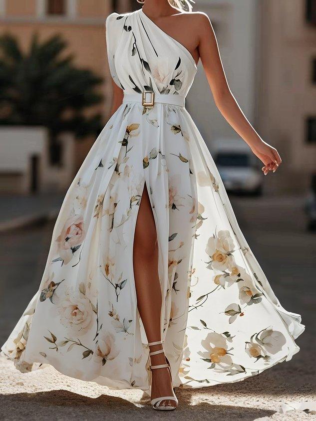 M&H | One-Shoulder Maxi Dress