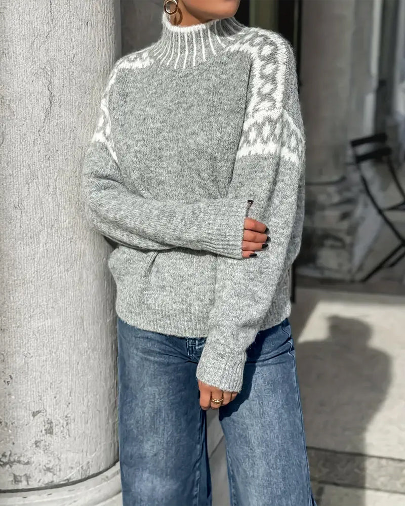 Elmont | High-Neck Wool-Blend Fair Isle Sweater