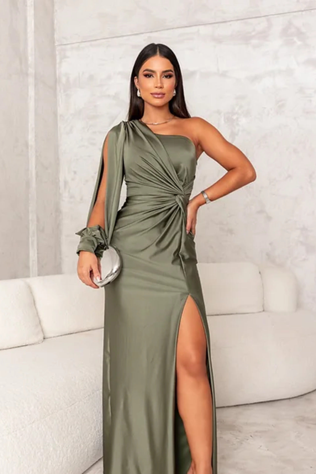 M&H | One-Shoulder Maxi Dress