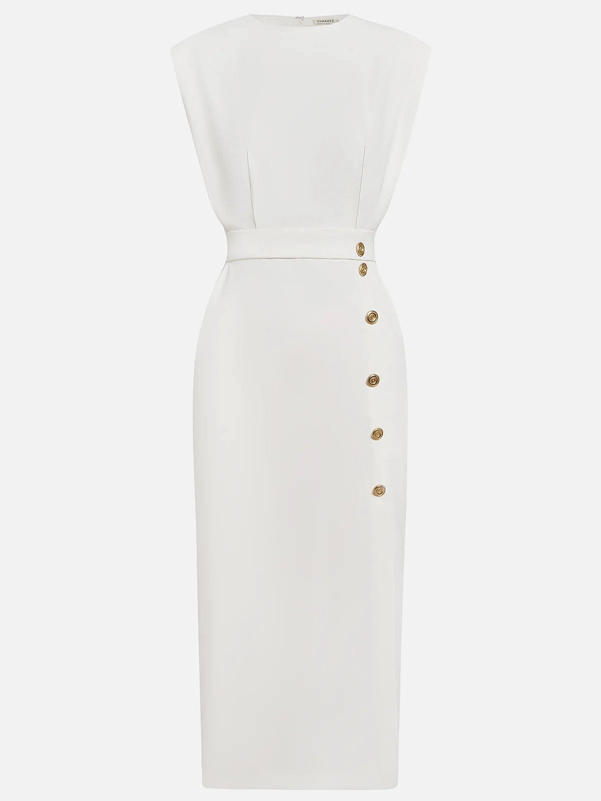 Sarah | Structured Sleeveless Midi Dress