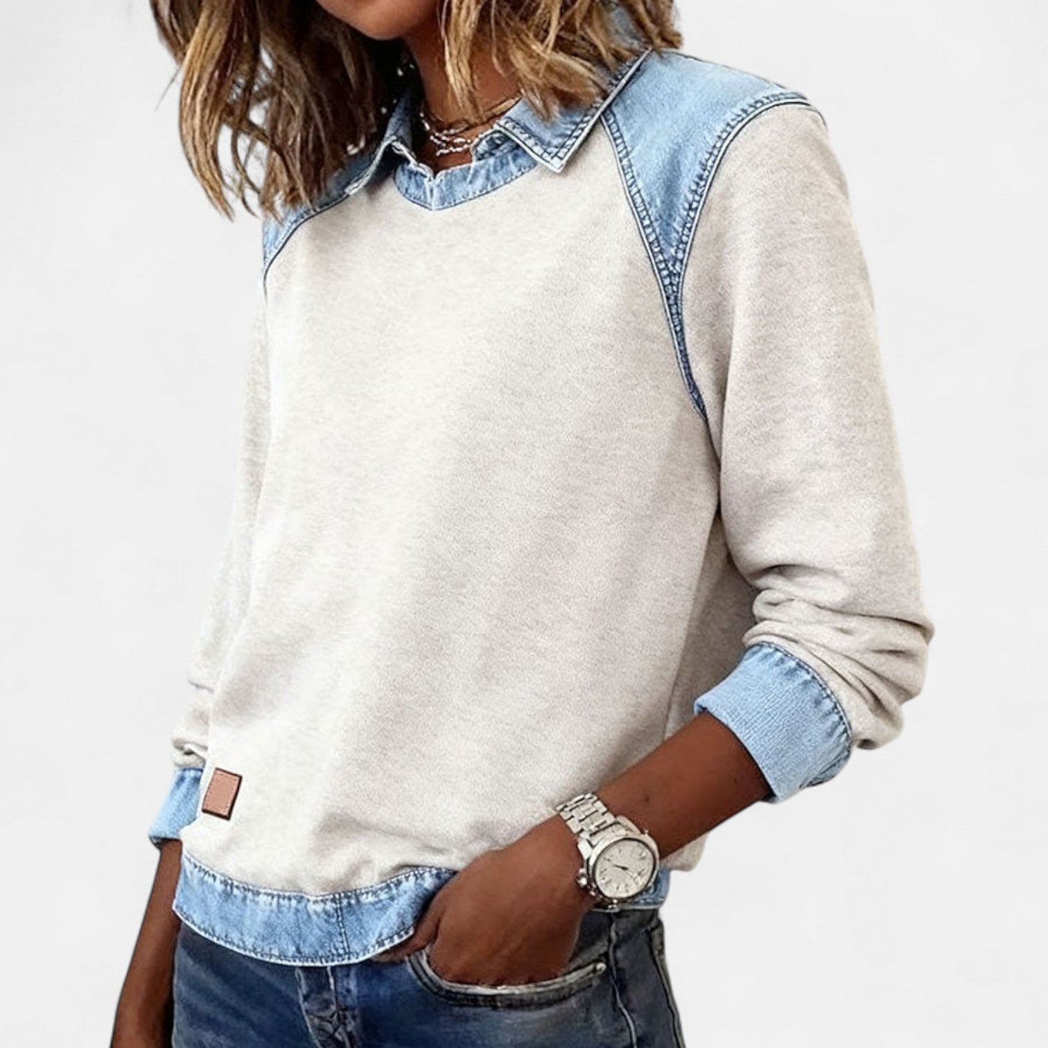 Elmont | Long-Sleeve Collared Blouse