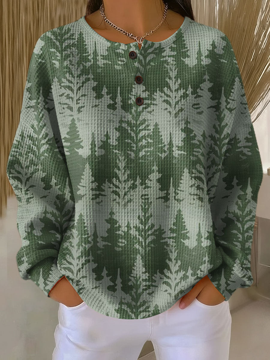 Elmont | Waffle-Knit Christmas Tree Sweater