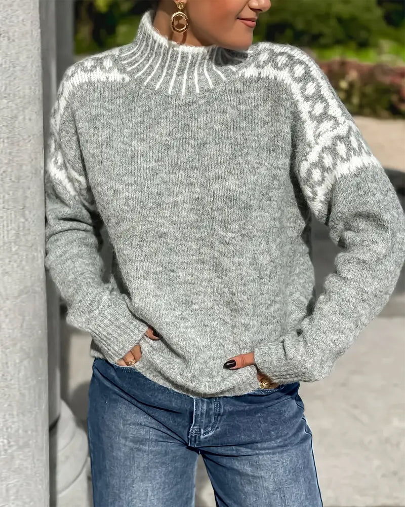 Elmont | High-Neck Wool-Blend Fair Isle Sweater