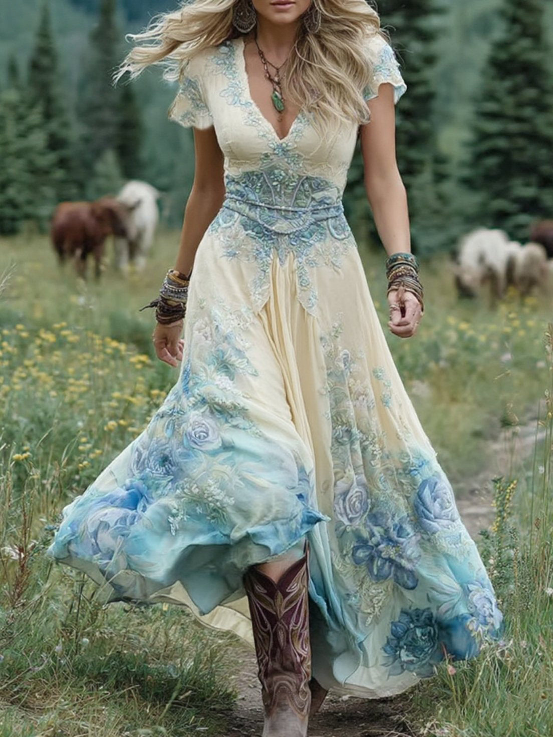 Marisol | V-Neck Maxi Dress