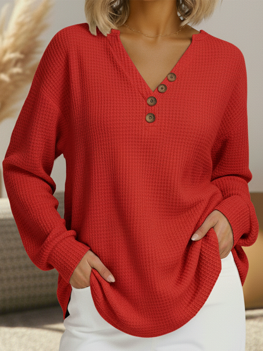 Elmont | Double-Layer Waffle Knit Sweater