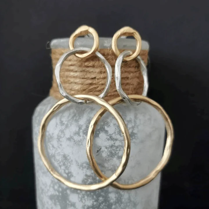 Elmont | Gold and Silver Hoop Earrings