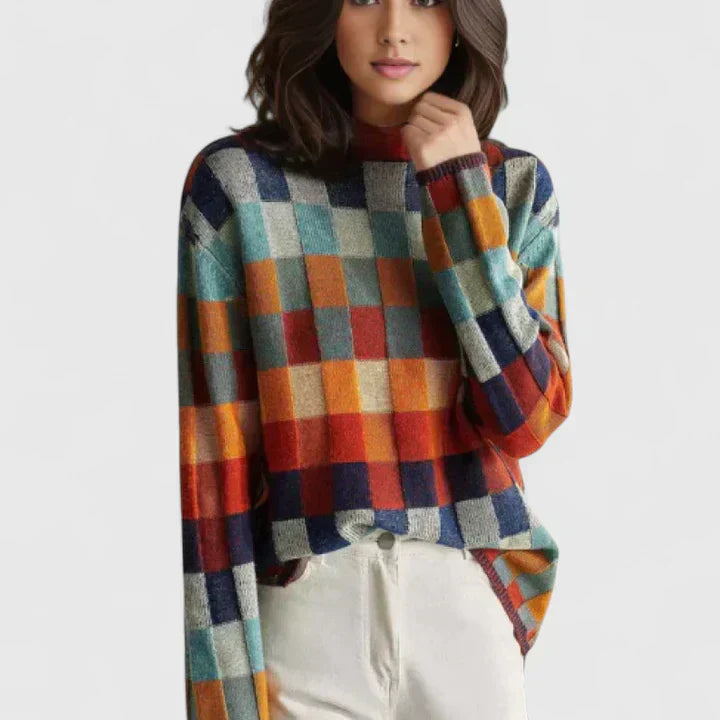 Elmont | Checked Knit Sweater