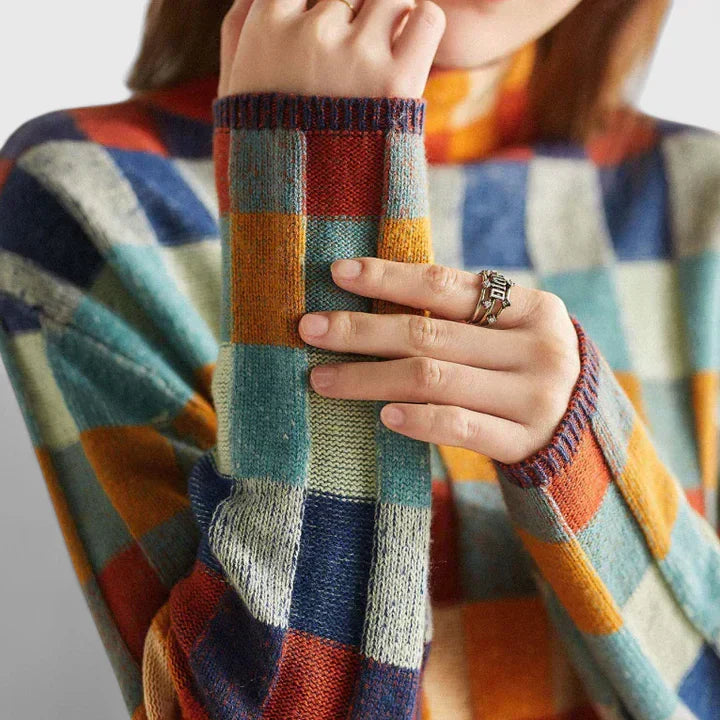 Elmont | Checked Knit Sweater