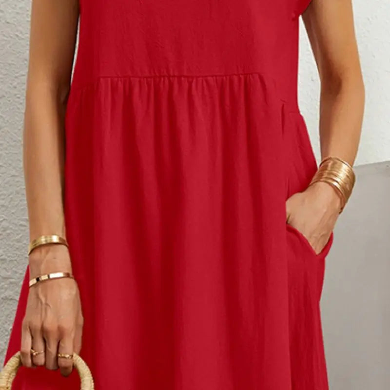 Aisha | Midi Dress with Side Pockets