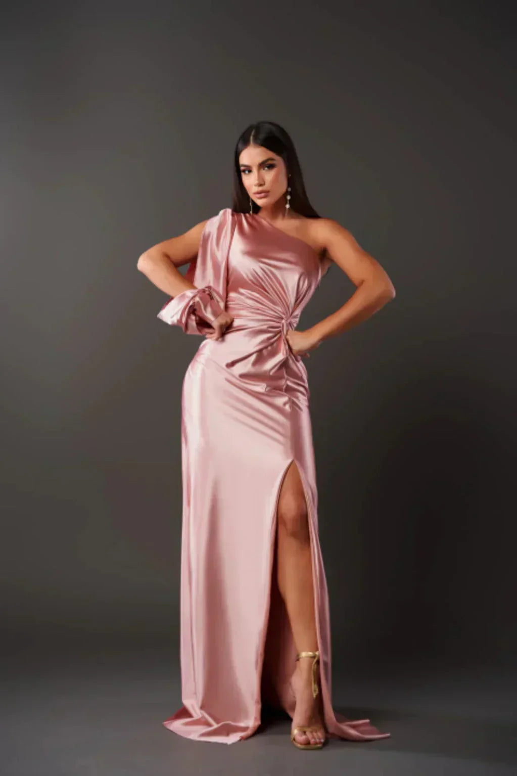 M&H | One-Shoulder Maxi Dress