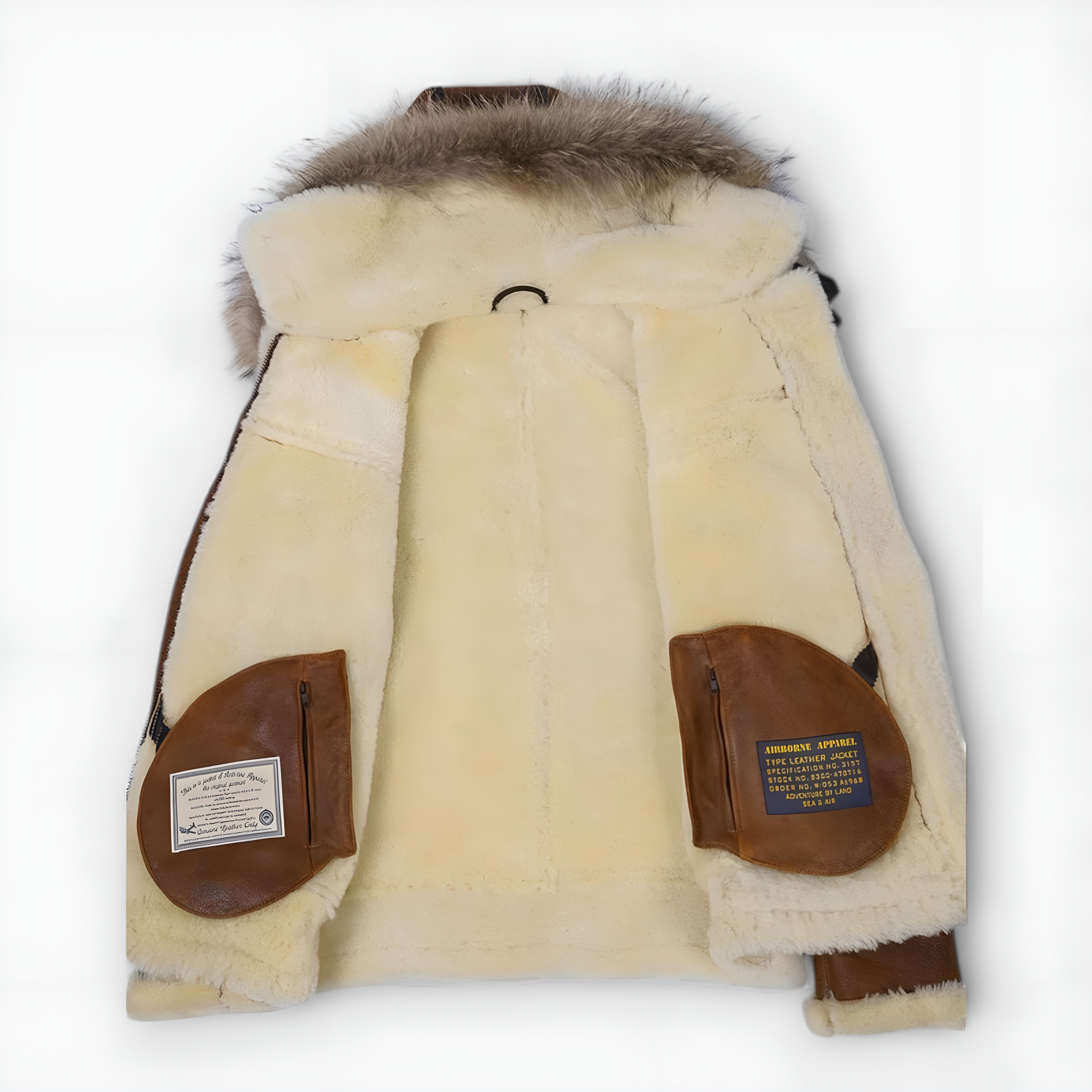 Elmont | PU Leather Bomber Jacket with Faux Fur Hood