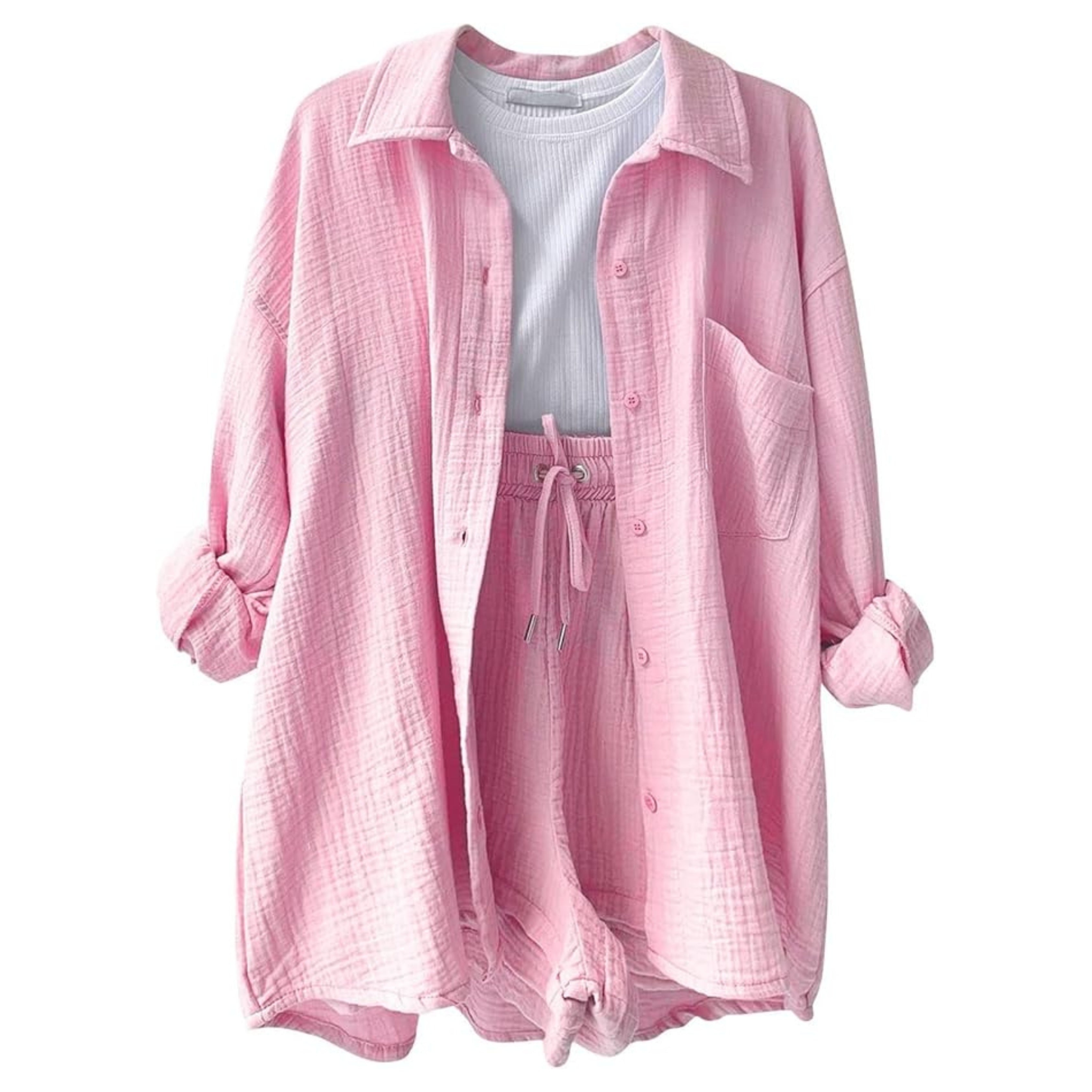 Elmont | Cropped Top & High-Waisted Pants Set