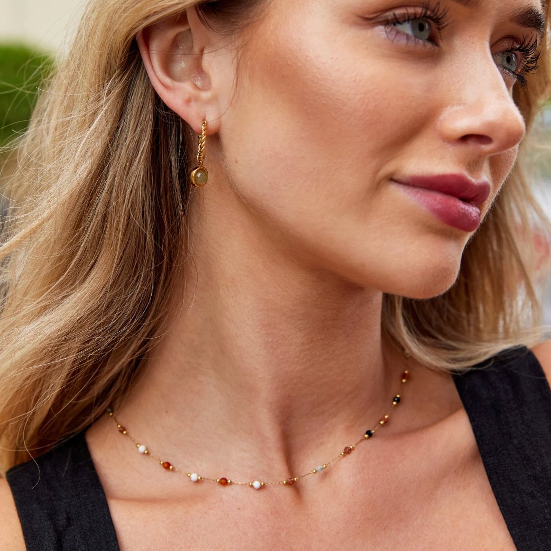 Elmont | Minimalist Stone Pendant Necklace