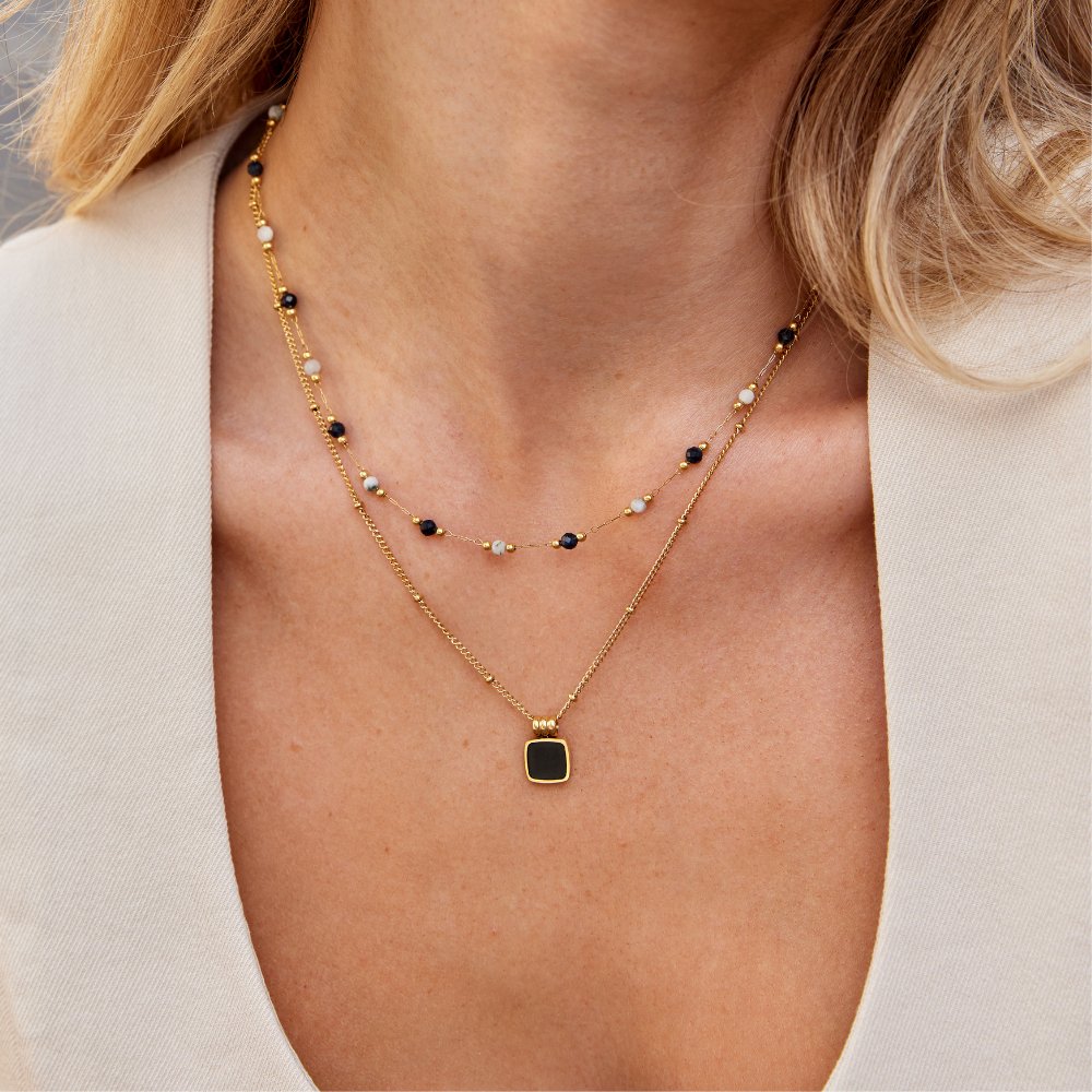 Elmont | Layered Gemstone Necklace