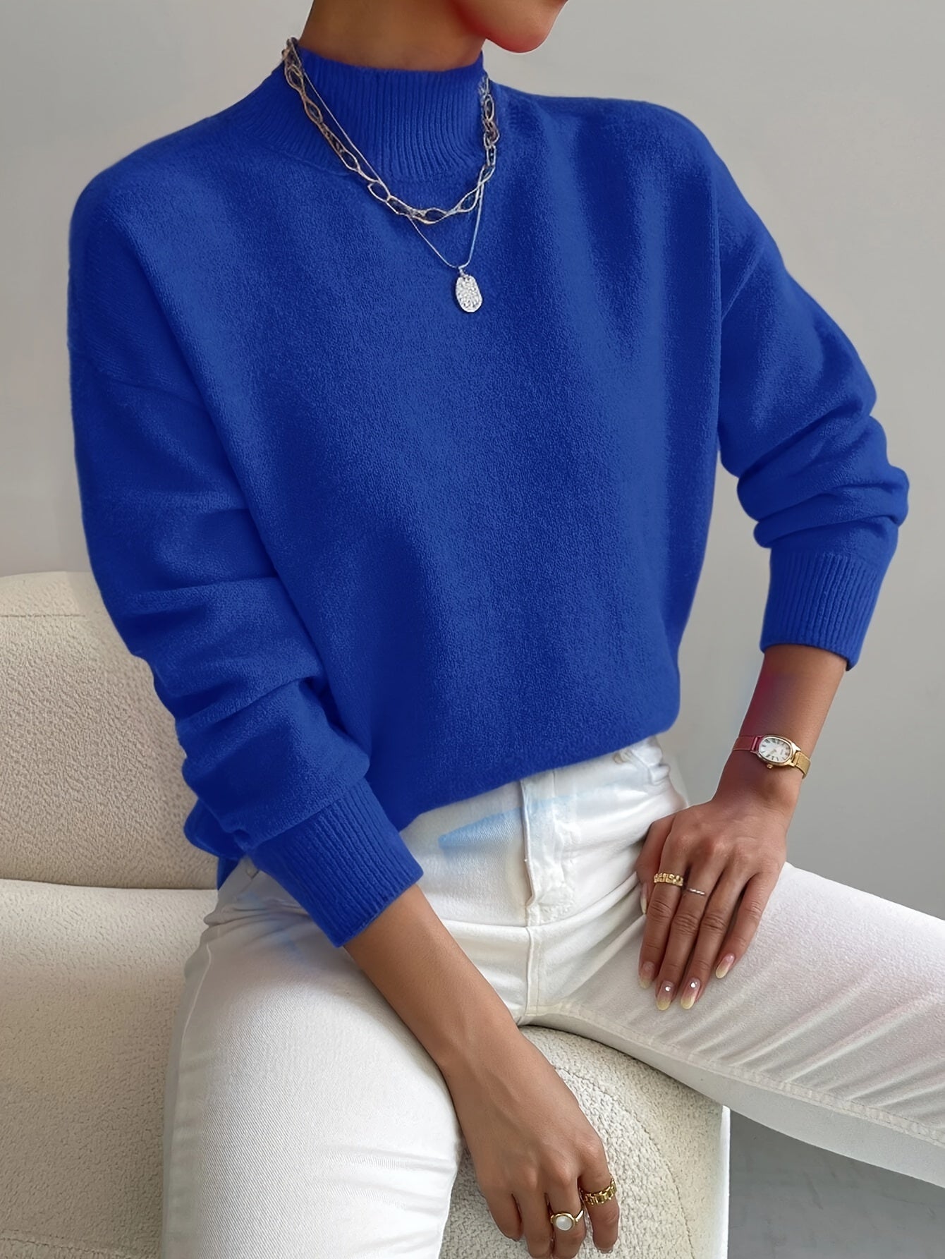 Elmont | High-Neck Knit Sweater