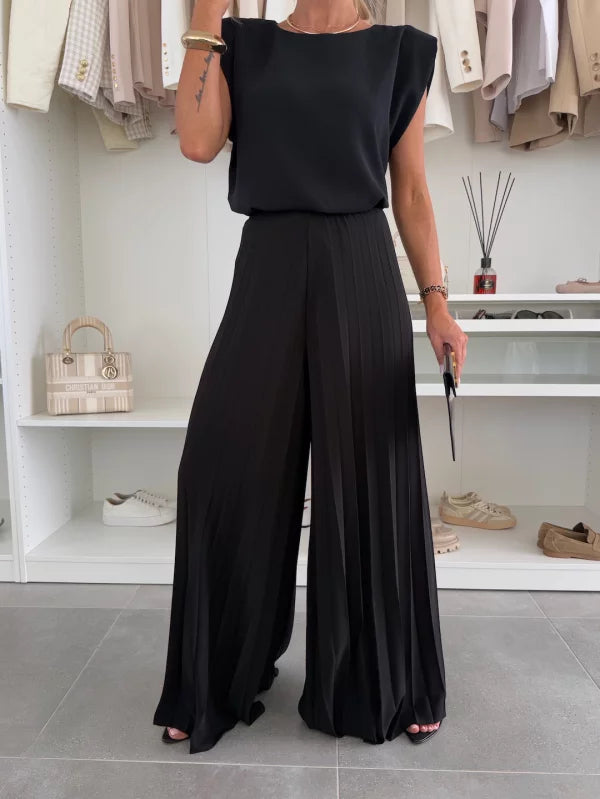 M&H | Two-Piece Set with Pleated Pants