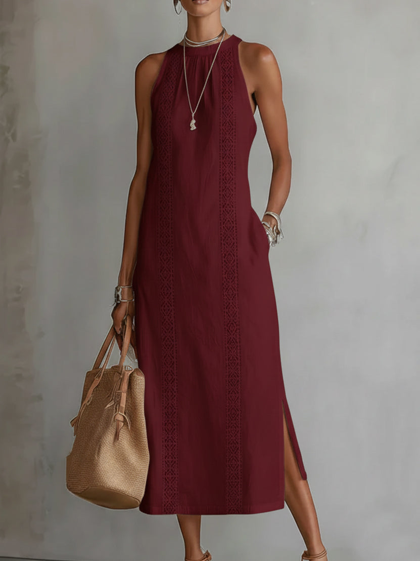 M&H | High-Neck Maxi Dress