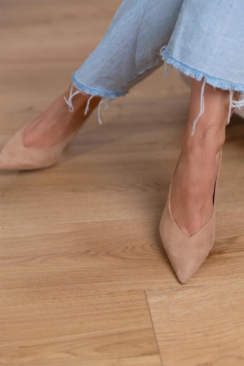 Elmont | Nude Slingback Heels