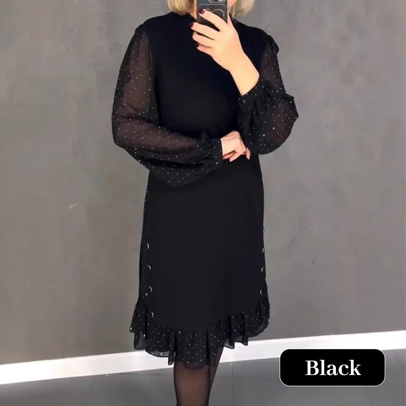 Elmont | Sheer-Sleeve Gradient Evening Dress