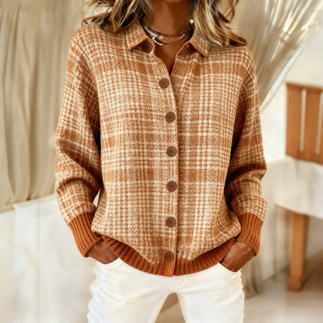 Elmont | Checked Knit Cardigan