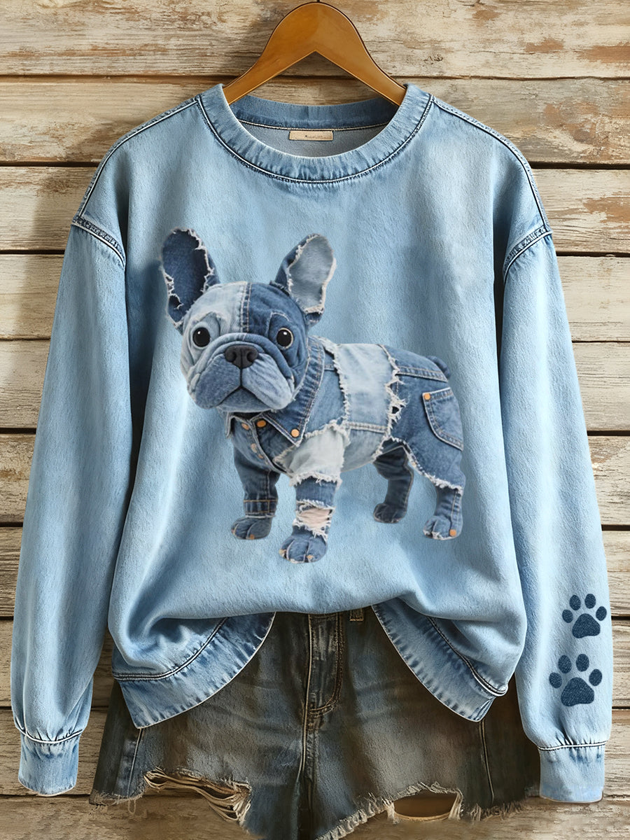 Elmont | Women's French Bulldog Graphic Sweatshirt