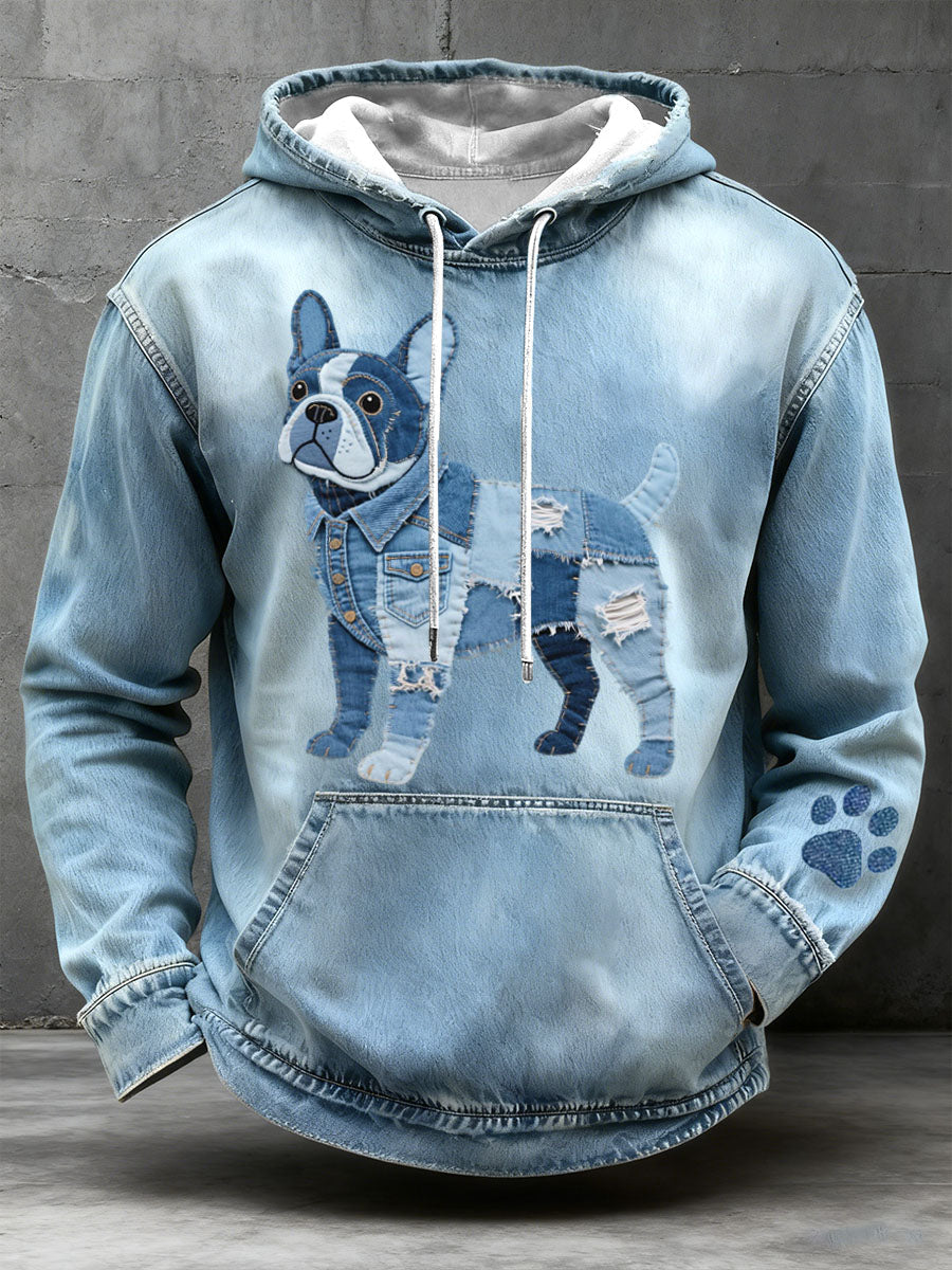 Elmont | French Bulldog Patchwork Hoodie