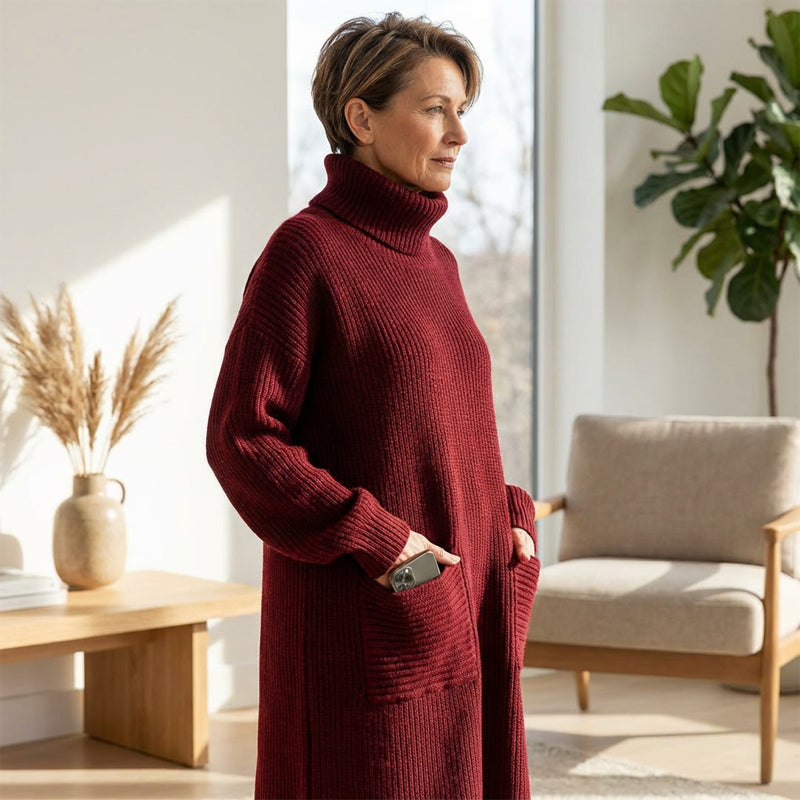 M&H | Turtleneck Sweater Dress