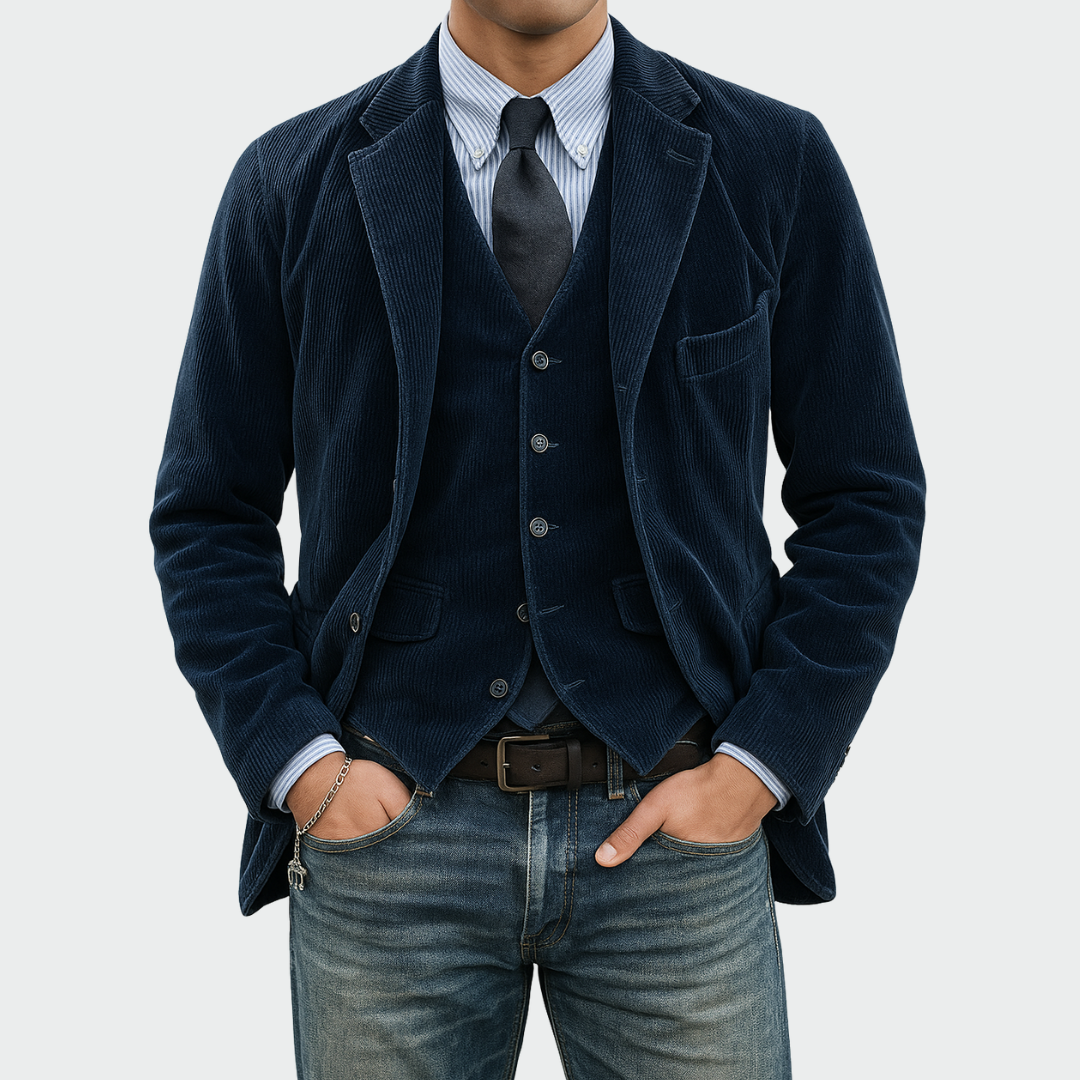 Elmont | Velvet Blazer and Waistcoat Set