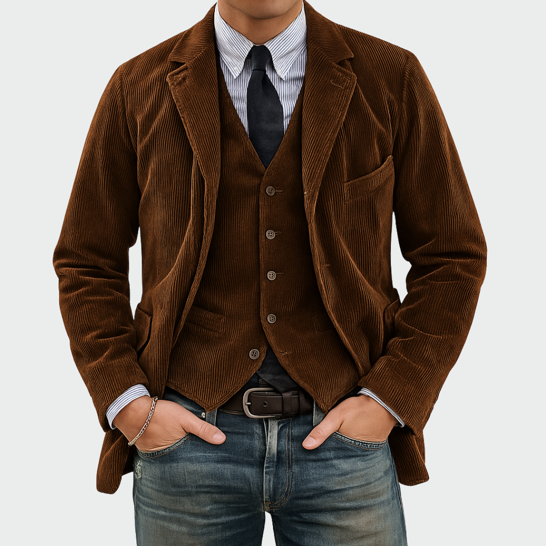 Elmont | Velvet Blazer and Waistcoat Set
