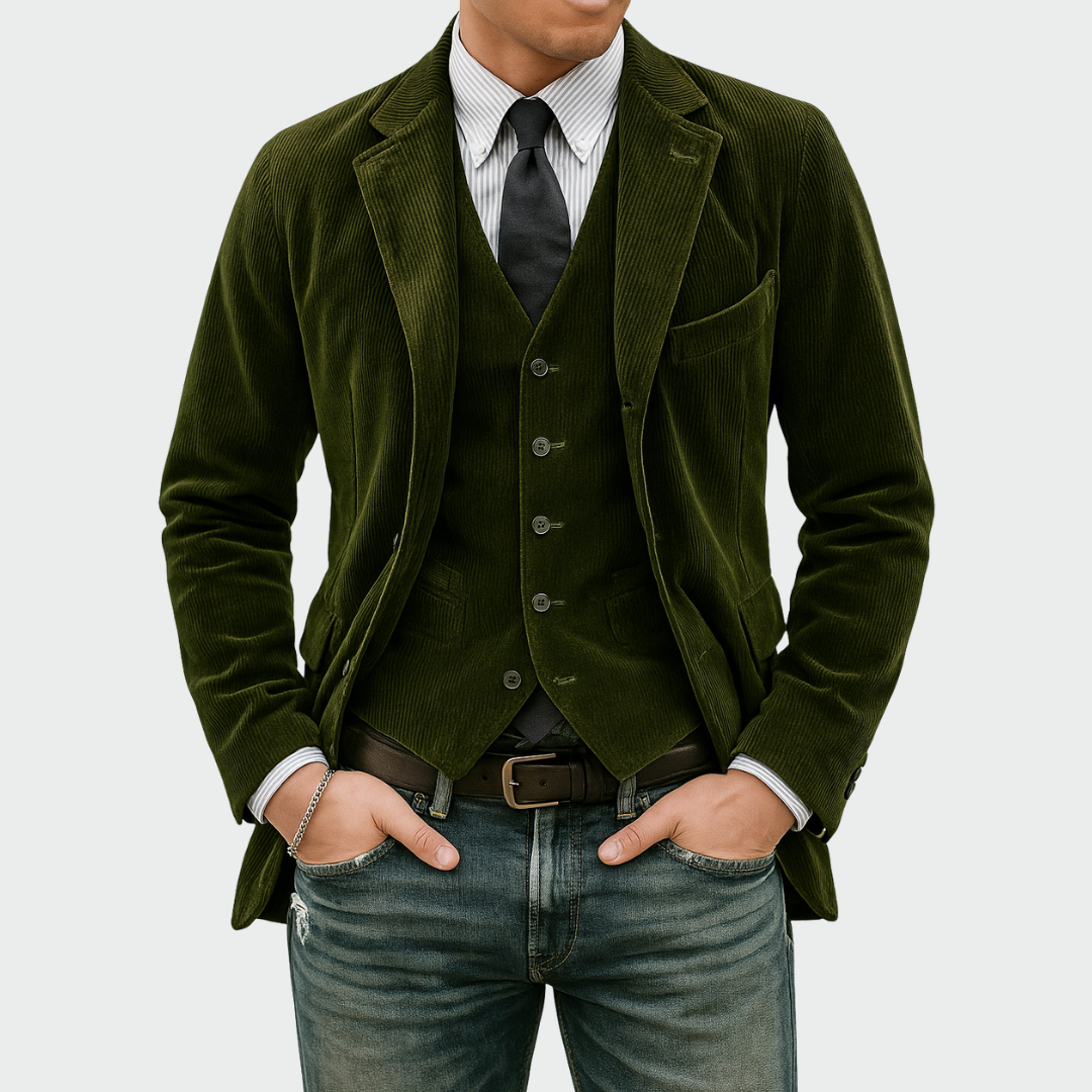 Elmont | Velvet Blazer and Waistcoat Set
