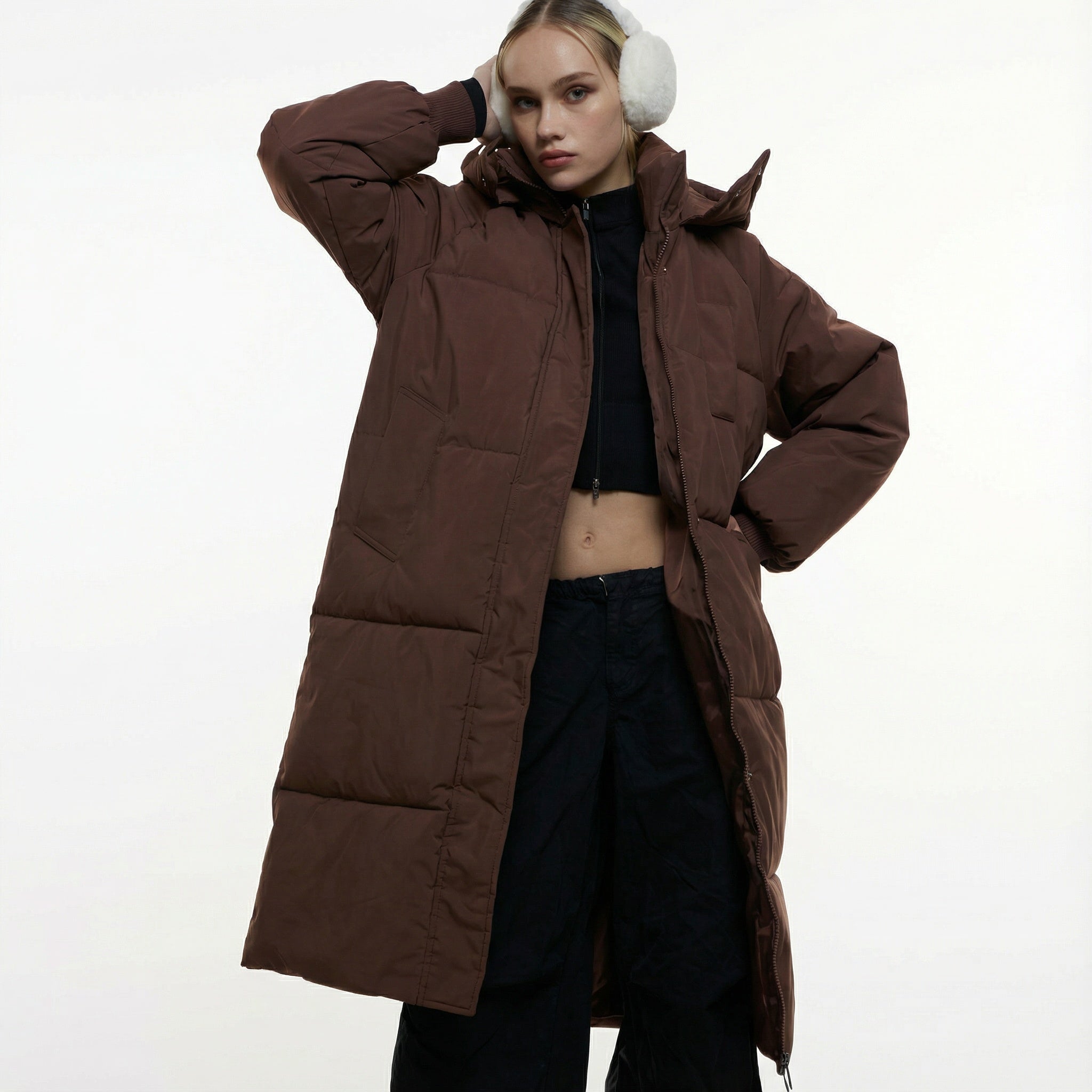 Elmont | Long Hooded Puffer Coat