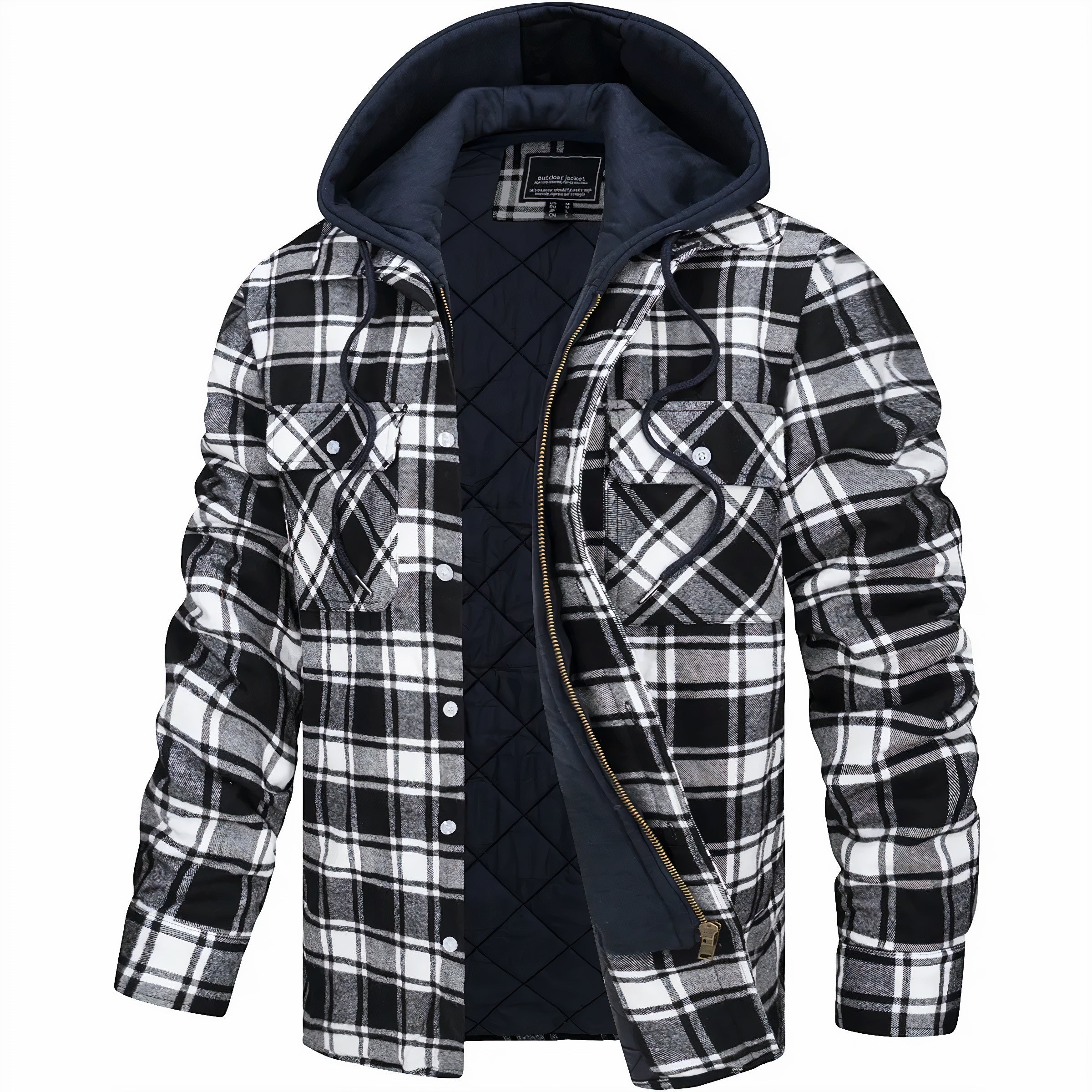 Elmont | Plaid Zip-Up Jacket