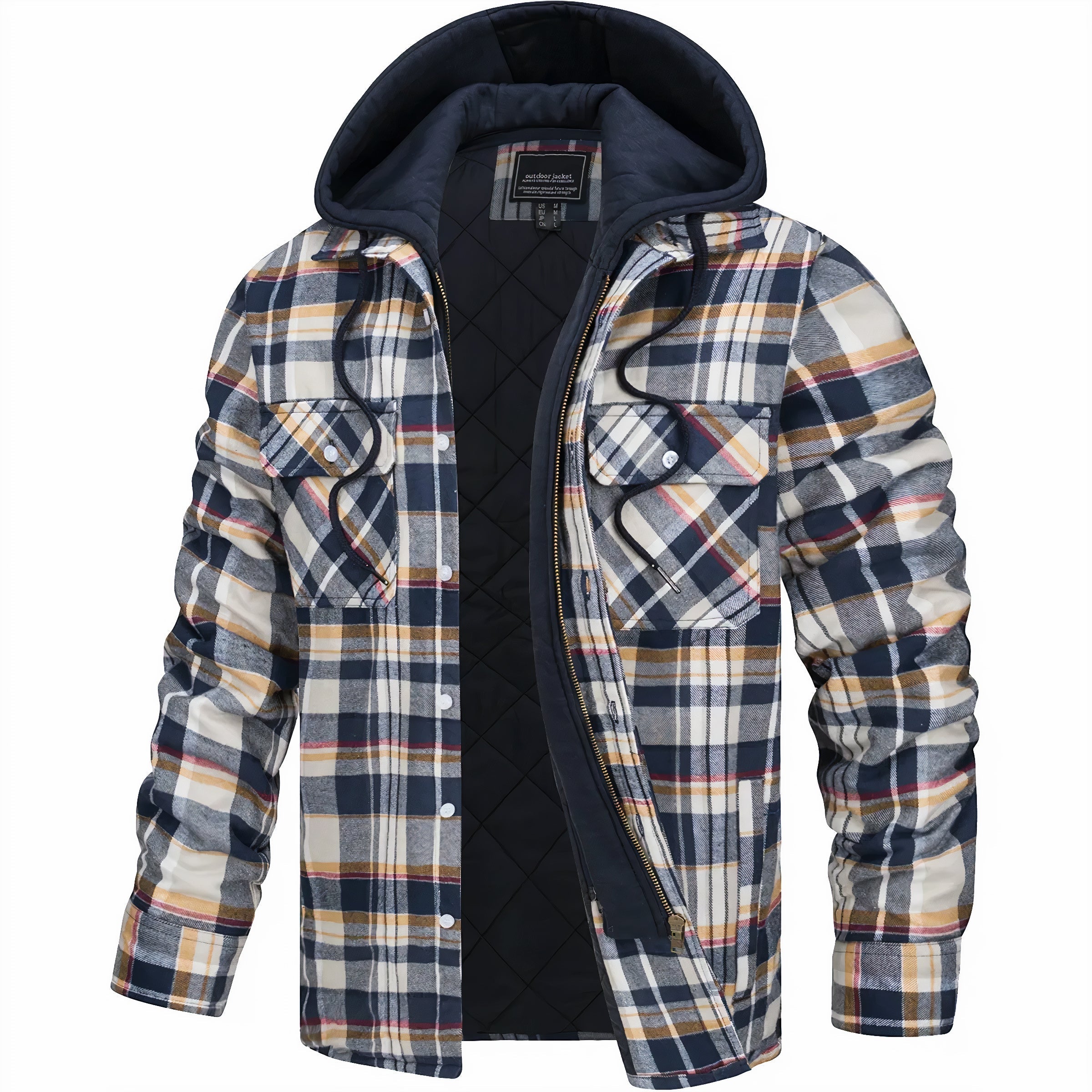 Elmont | Plaid Zip-Up Jacket