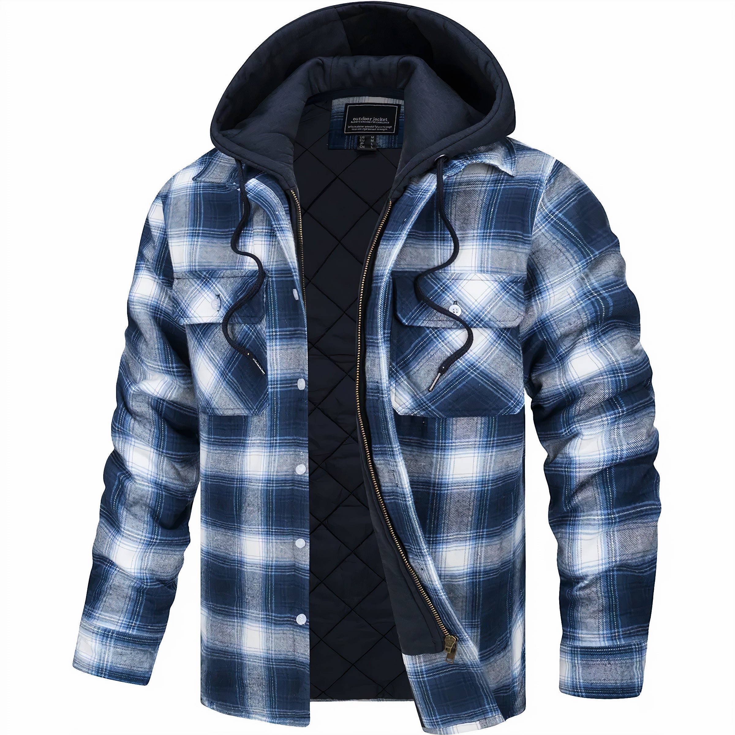 Elmont | Plaid Zip-Up Jacket